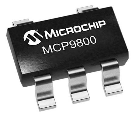 Microchip MCP9800 Strom, Spannung Digitaler Temperaturfühler ±3°C SMD, 5-Pin, I2C, SM Bus -55 Bis +125 °C.