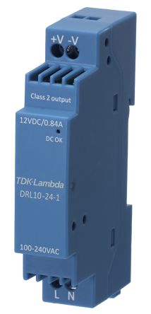 TDK-Lambda Alimentation Pour Rail DIN, Série DRL-10, 12V C.c.out 840mA, 85 → 264V C.a.in, 10W
