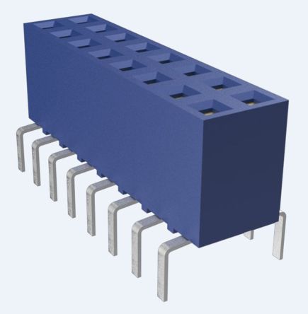 Amphenol Communications Solutions Dubox Leiterplattenbuchse Gerade 16-polig / 2-reihig, Raster 2.54mm
