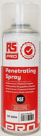 RS PRO Penetrating Spray Fettlösendes Schmiermittel, Spray 400 Ml
