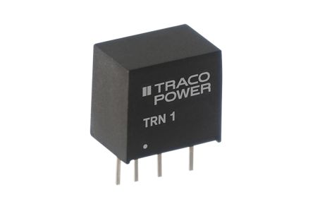 TRACOPOWER TRN 1 DC-DC Converter, ±15V Dc/ ±35mA Output, 18 → 36 V Dc Input, 1W, Through Hole, +90°C Max Temp