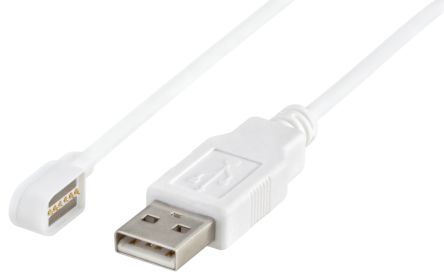 Rosenberger MultiMag 6 USB-Kabel, Magnetisch, Rechteckig / USBA, 1.5m USB 2.0 Weiß