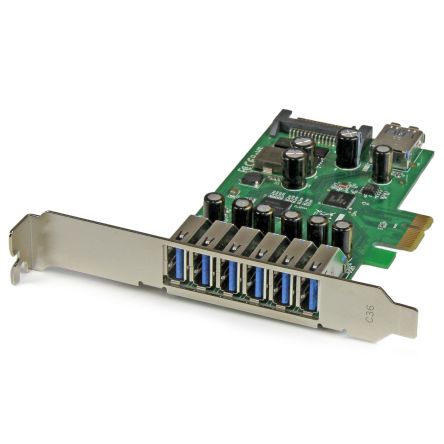 StarTech.com PCIe USB-Karte, PEXUSB3S7, 7 Port, USB A, USB 3.0