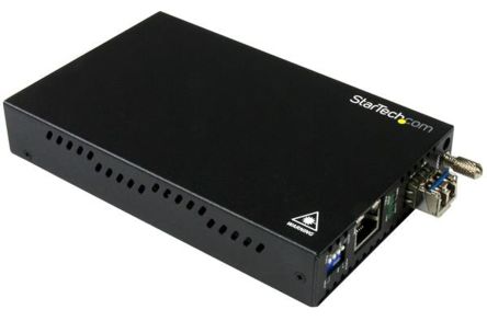StarTech.com Medienkonverter 10/100/1000Mbit/s, Halbduplex/Vollduplex, Single Mode 20km 2000Mbit/s, Anschluss: LC, RJ45