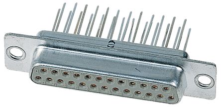HARTING D-Sub Sub-D Steckverbinder Buchse, 9-polig / Raster 2.74mm, Durchsteckmontage Lötanschluss