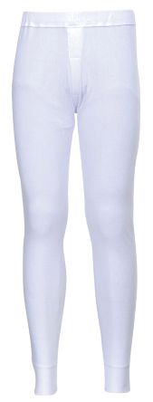 RS PRO Pantaloni Termici Di Colore Bianco, Taglia M, In Cotone/poliestere
