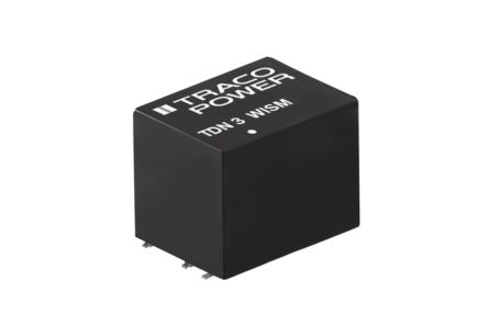 TRACOPOWER Convertisseur DC-DC, TDN 3WISM, Montage En Surface, 3W, 2 Sorties, ±15V C.c., ±100mA
