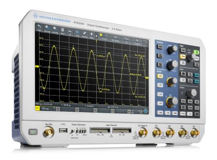 Rohde & Schwarz Osciloscopio De Banco RTB2004, Calibrado RS, Canales:4 A, 16 D, 70MHZ, Pantalla De 10.1plg, Interfaz