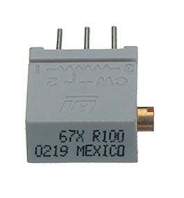 TT Electronics/BI 67 20-Gang THT Trimmer-Potentiometer, Seitliche Einstellung, 1kΩ, ±10%, 0.5W, Lötstift, L. 11.11mm