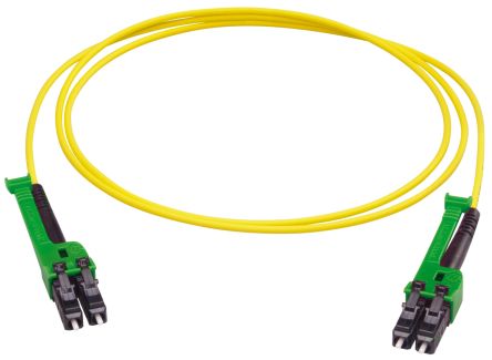 Huber+Suhner Cable De Fibra óptica G657A2, Con A: LC, Con B: LC, Long. 3m Amarillo