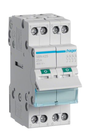 Hager Interrupteur-sectionneur SB, 4 P, 25A, 230 → 400V C.a.