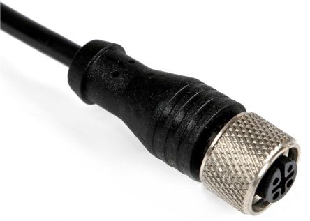 RS PRO Câble D'actionneur 4 Conducteurs, M12 Femelle Pré-câblé, 2m