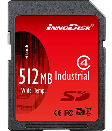 InnoDisk Industrial SD SD-Karte 512 MB Class 6 Industrieausführung, SLC