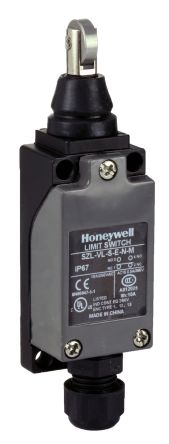 Honeywell SZL-VL Series Roller Plunger Limit Switch, NO/NC, IP67, SPDT, Metal Housing, 380V Ac Max, 380 V Ac 0.5A Max