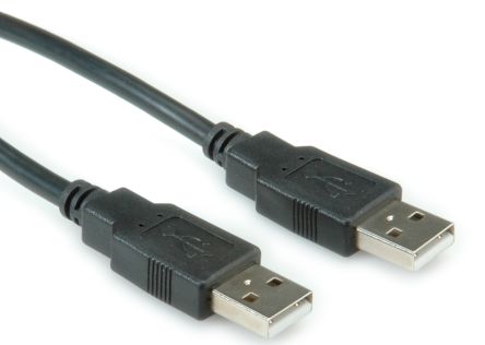 Roline USB-Kabel, USBA / USBA, 4.5m USB 2.0 Schwarz