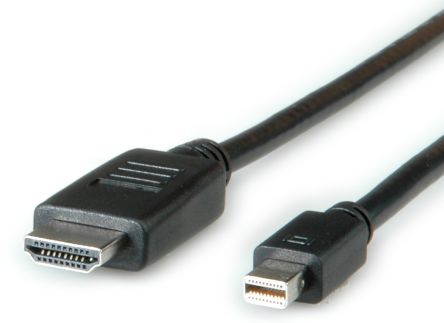 Roline DisplayPort-Kabel A Stecker DP (DisplayPort) Mini B HDMI - Stecker, 3m PVC