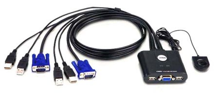 Aten KVM-Switch 2-Port VGA USB 70.1 X 8..24 X 2.46mm