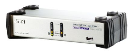 Aten 2 Port USB VGA KVM Switch, 3.5 Mm Stereo 2048 X 1536 Maximum Resolution