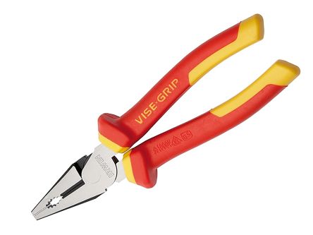 Irwin Combination Pliers, 200 Mm Overall, Straight Tip, VDE/1000V
