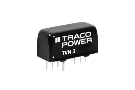 TRACOPOWER TVN 3 DC-DC Converter, 24V Dc/ 125mA Output, 36 → 75 V Dc Input, 3W, Through Hole, +75°C Max Temp