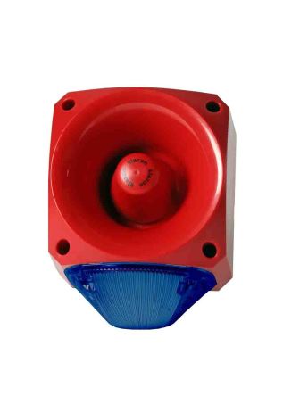 Klaxon PNC Xenon Alarm-Leuchtmelder Blau / 113dB, 110 → 230 V Ac