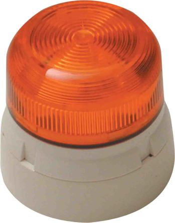 Klaxon Flashguard QBS, LED Dauer Signalleuchte Orange, 110 V Ac, Ø 85mm X 81mm