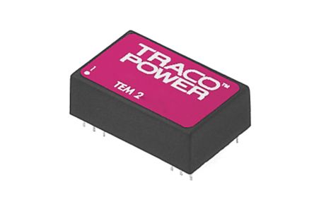 TRACOPOWER TEM 2 DC-DC Converter, 5V Dc/ 400mA Output, 4.5 → 5.5 V Dc Input, 2W, Through Hole, +60°C Max Temp