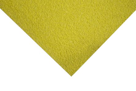 RS PRO Yellow Anti-Slip Flooring Glass Fibre Reinforced Plastic, Silicone Carbide Mat, Solid Finish 1.2m X 0.8m X 5mm