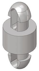 Essentra MDLSP-1-100-20M-01, 20mm High Nylon PCB Post For 2.5mm PCB Hole, 4.6mm Base