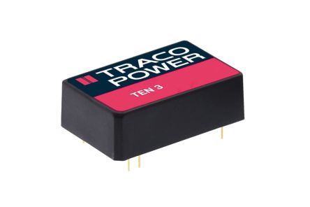 TRACOPOWER TEN 3 DC/DC-Wandler 3W 12 V Dc IN, 5V Dc OUT / 500mA 1.5kV Dc Isoliert