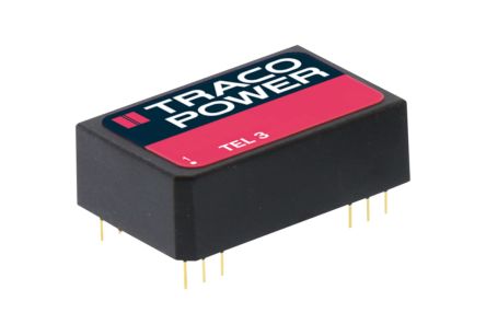 TRACOPOWER TEL 3 DC-DC Converter, 5V Dc/ 600mA Output, 4.5 → 9 V Dc Input, 3W, Through Hole, +85°C Max Temp