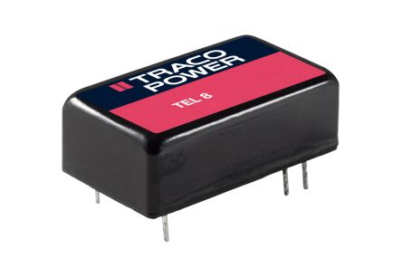 TRACOPOWER TEL 8 DC-DC Converter, ±12V Dc/ ±335mA Output, 18 → 24 V Dc Input, 8W, Through Hole, +80°C Max Temp