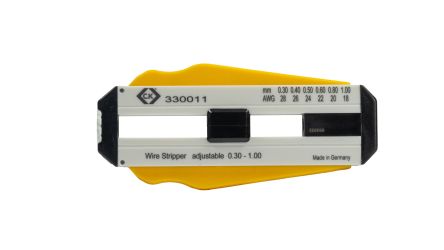 CK Wire Stripper, 0.3mm Min, 1.0mm Max, 98 mm Overall