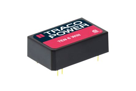 TRACOPOWER TEN 6WIN HI DC-DC Converter, ±12V Dc/ ±250mA Output, 9 → 36 V Dc Input, 6W, Through Hole, +85°C Max