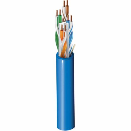 Belden 7965E Ethernetkabel Cat.6, 305m, Blau Verlegekabel U/UTP, Aussen ø 5.7mm, PVC
