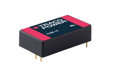TRACOPOWER THM 15 DC/DC-Wandler 15W 12 V Dc IN, 15V Dc OUT / 1A 5kV Ac Isoliert
