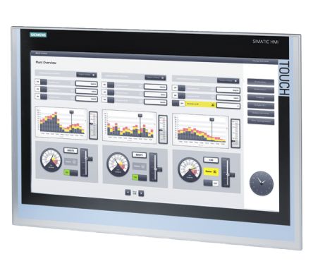 Siemens 6AV2124 HMI-Touchscreen, 22 Zoll SIMATIC Farb TFT 1920 X 1080pixels 28,8 V DC 560 X 380 X 75 Mm