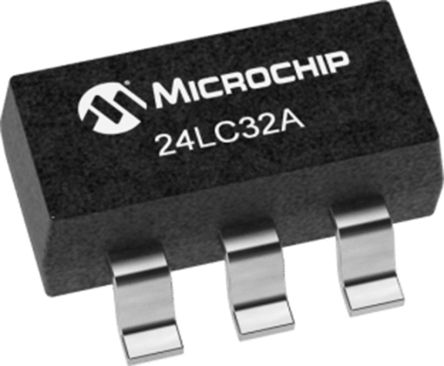 Microchip 32kbit EEPROM-Chip, Seriell-I2C Interface, SOT-23, 900ns SMD 4 K X 8 Bit, 4k X 5-Pin 8bit