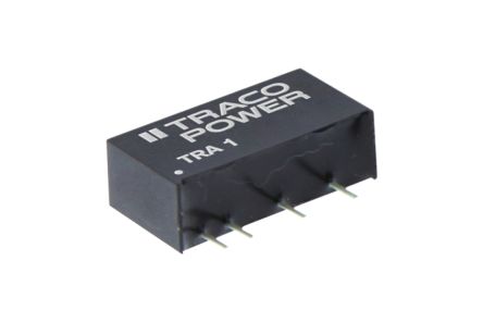 TRACOPOWER TRA 1 DC-DC Converter, 12V Dc/ 84mA Output, 21.6 → 26.4 V Dc Input, 1W, Through Hole, +85°C Max Temp