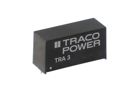 TRACOPOWER Convertisseur DC-DC, TRA 3, Montage Traversant, 3W, 1 Sortie, 15V C.c., 200mA