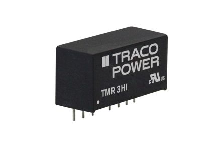 TRACOPOWER TMR 3HI DC-DC Converter, ±5V Dc/ ±300mA Output, 9 → 18 V Dc Input, 3W, Through Hole, +85°C Max Temp