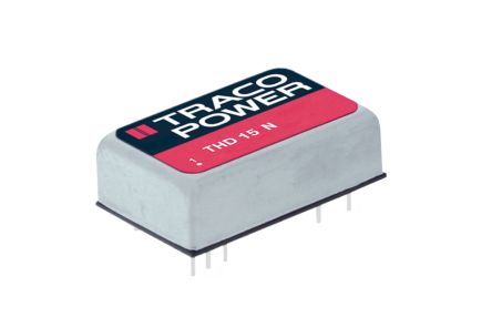 TRACOPOWER THD 15N DC/DC-Wandler 15W 48 V Dc IN, ±12V Dc OUT / ±625mA 1.5kV Dc Isoliert