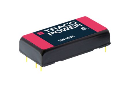 TRACOPOWER TEN 50WI DC-DC Converter, 15V Dc/ 3.33A Output, 36 → 75 V Dc Input, 50W, Through Hole, +85°C Max Temp