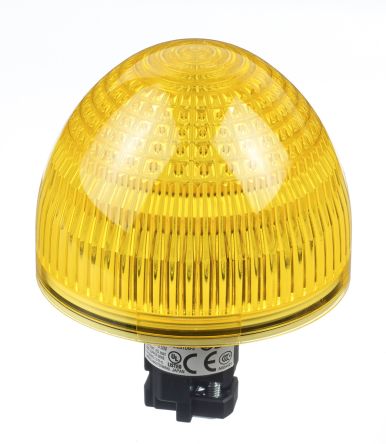디바이스마트,스위치/부저/전기부품 > 산업용 스위치/제어 기기 > 제어/안전 스위치 > 기타 스위치,,HW1P-5Q4Y,Idec HW Yellow LED Pilot Light Complete, 22mm Cutout, IP65, Dome, 24 V ac/dc / 168-3849