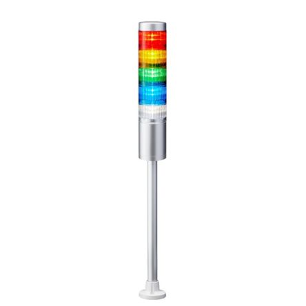 Patlite LR6 LED Signalturm 5-stufig Mehrfarbig LED Rot/Gelb/Grün/Blau/Transparent + Dauer 589mm Multifunktion