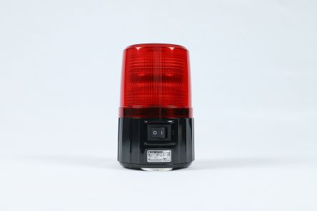 Patlite Balise à LED Clignotante à LED Rouge Série PFH, 6 V C.c. (4 - Piles Alcalines LR6 Sèches)