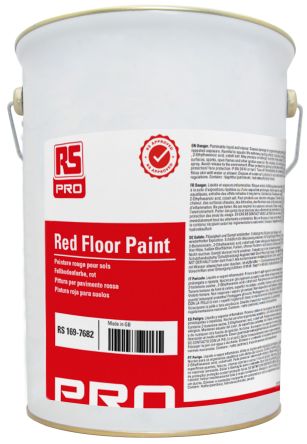 RS PRO Fußböden Farblack Glänzend Rot, Dose, 5L