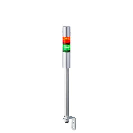 Patlite LR4 LED Signalturm 2-stufig Mehrfarbig LED Rot/Grün + Summer Blitz, Dauer 498.5mm Multifunktion