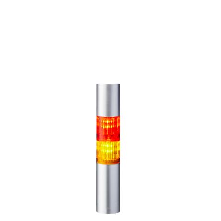 Patlite LR4 LED Signalturm 2-stufig Mehrfarbig LED Rot/Gelb + Summer Blitz, Dauer 213.5mm Multifunktion