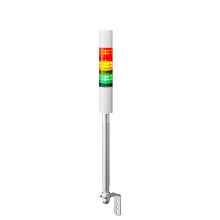 Patlite LR4 LED Signalturm 3-stufig Mehrfarbig LED Rot/Gelb/Grün + Summer Blitz, Dauer 538.5mm Multifunktion